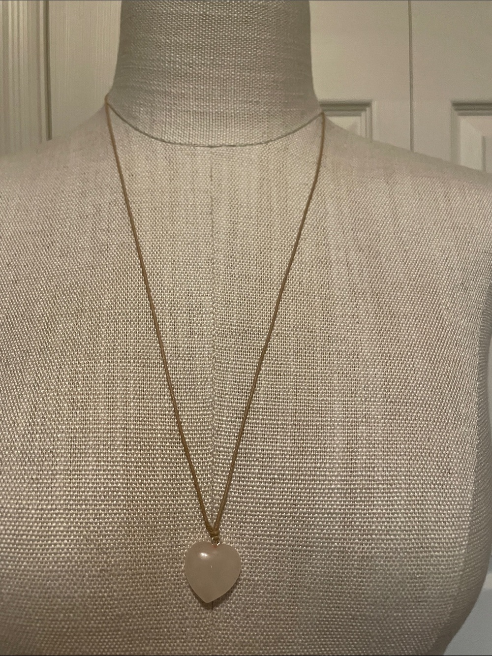 J. Jill Gold-Tone Chain with Pale Pink Heart Pendant